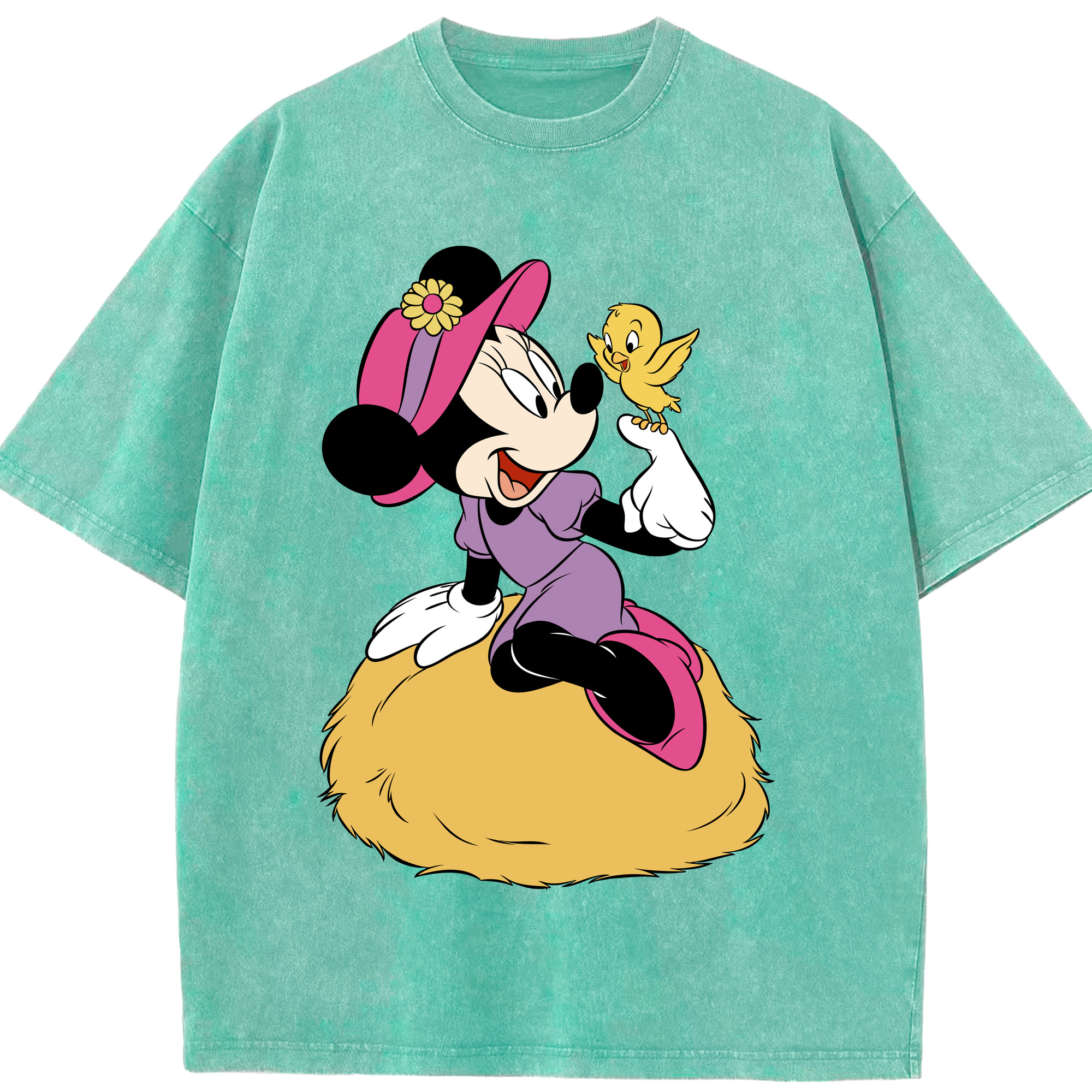 （画像用） ミッキーマウス Mickey Mouse 綿100% ヴィンテージ風 半袖Tシャツ（フロントプリント）